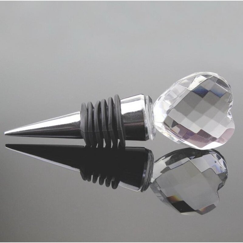 Crystal Heart Bottle Stopper Supplier - Fashion Creative Wedding Favors