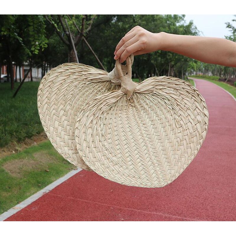 Bamboo Raffia Hand Fan Supplier - Natural Color Summer Traditional Chinese