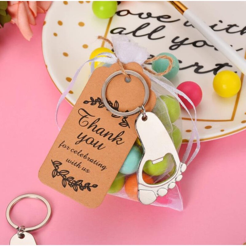 Baby Foot Keychain Opener Supplier - Personalized Gender Reveal Baptism