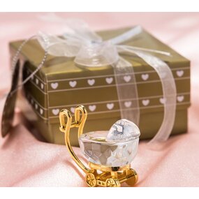 Baby Carriage Craft Supplier - Artificial Crystal with Gift Box for