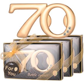 Gold Bottle Openers Factory - for 70th Birthday Party Favors Number 70
