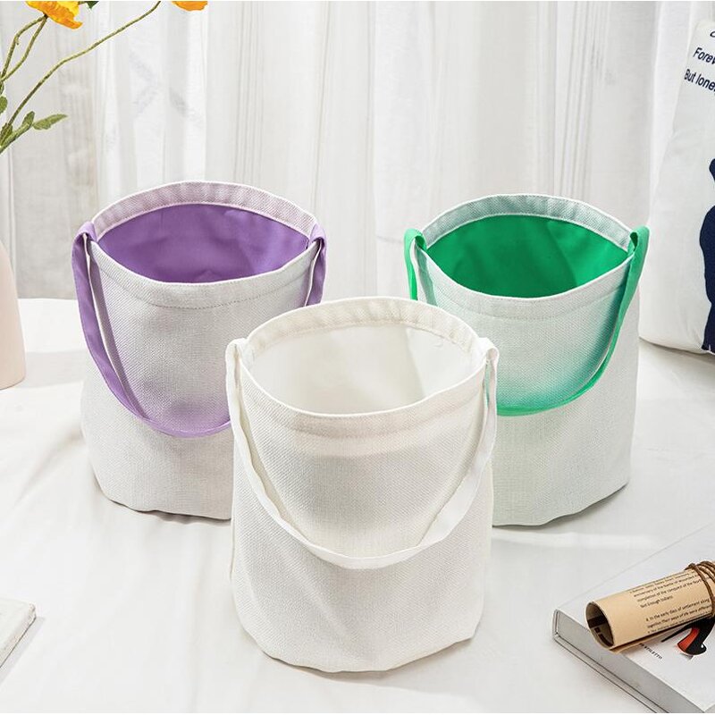 Sublimation Bucket Bag Factory - Easter Candy Tote Basket Halloween Linen