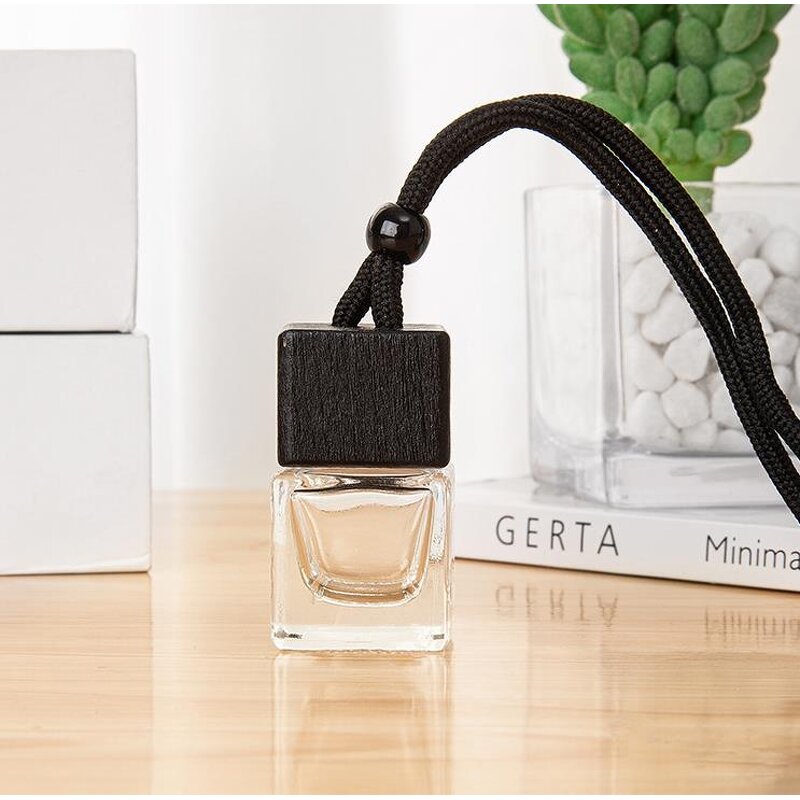 Wood Cap Glass Bottle Supplier - 8ml Black Empty Luxury Mini Classic