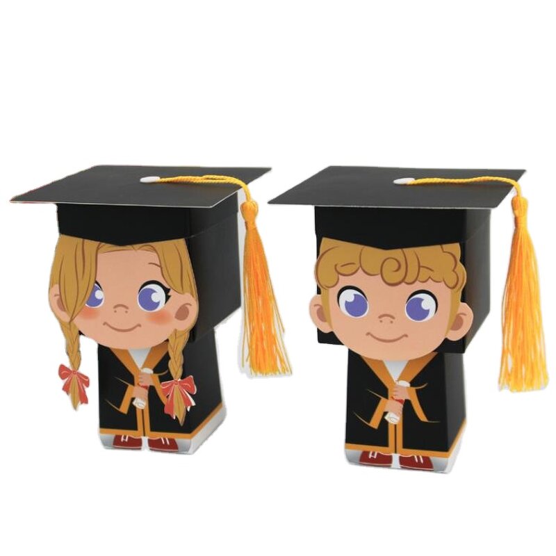 Cap-shaped Candy Box Supplier - Lovely Girl Boy Graduation Favor Party