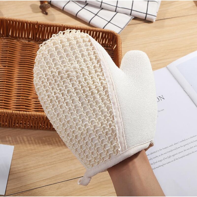 Natural Exfoliating Glove Supplier - Classic Bath Spa Scrub Double Sided