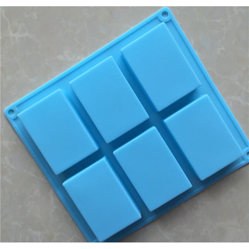 Silicone Soap Mold Manufacturer - 6 Cavity Rectangle Bar Baking Molds