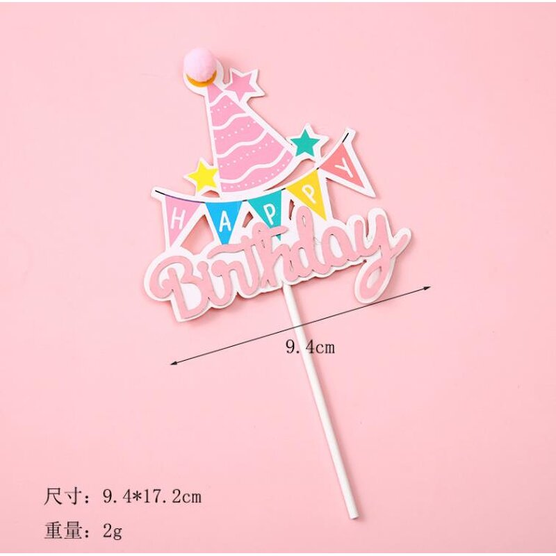 Happy Birthday Cake Topper Supplier - Multi Colors Paper for Baby First
