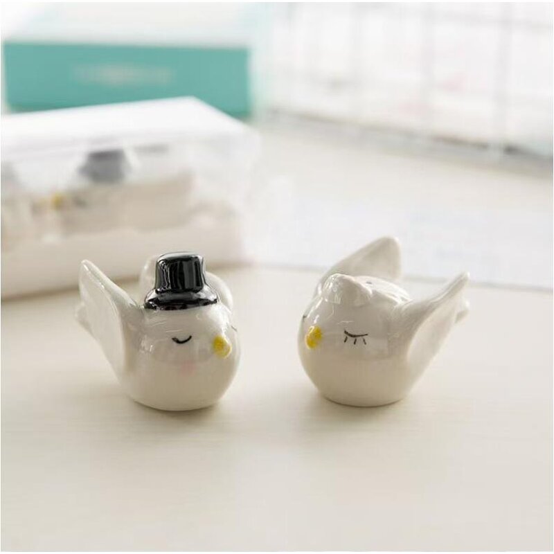 Ceramic Salt Pepper Shaker Supplier - Bride Groom Angel Love Birds