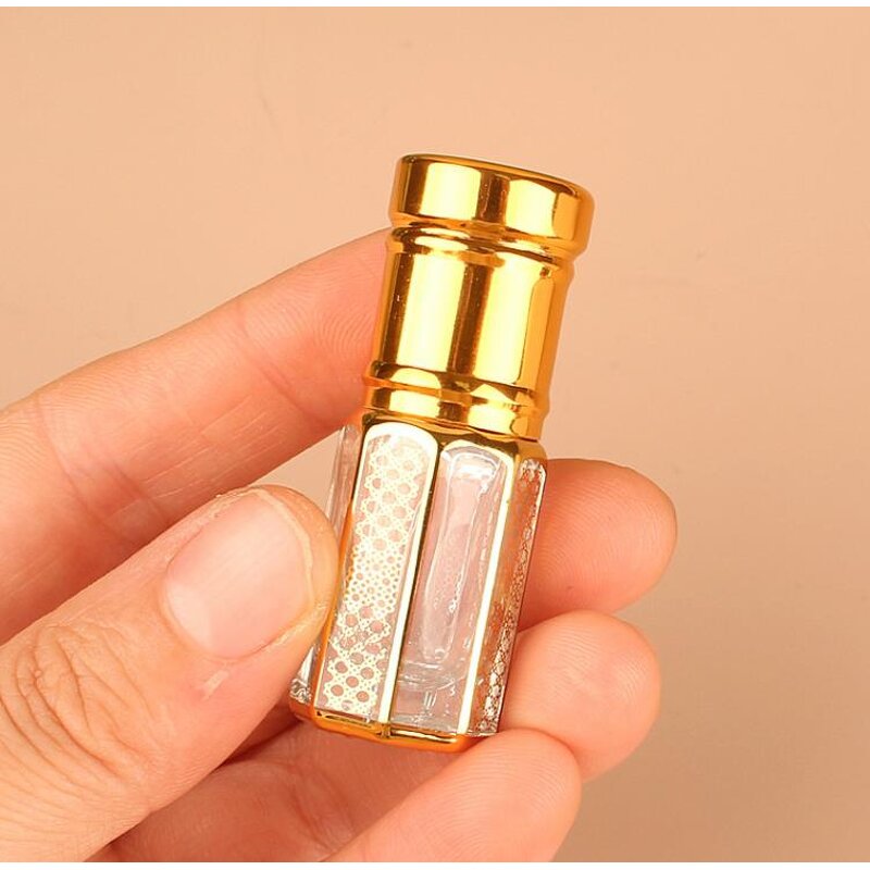 Octagon Glass Roll on Bottle Factory - 3-12ml Arabic Attar Gold Hot