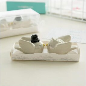Ceramic Salt Pepper Shaker Supplier - Bride Groom Angel Love Birds