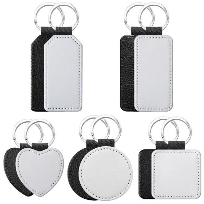 PU Leather Keychain Manufacturer - Sublimation Blanks Heat Transfer Custom