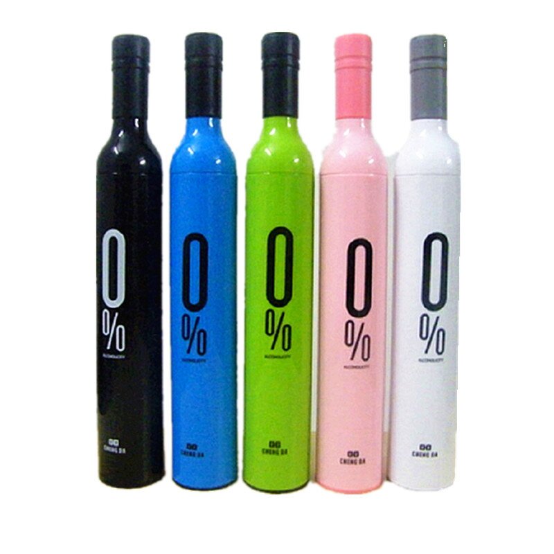 Wine Bottle Umbrella Supplier - Adorable 3-Folding Custom Logo Manual