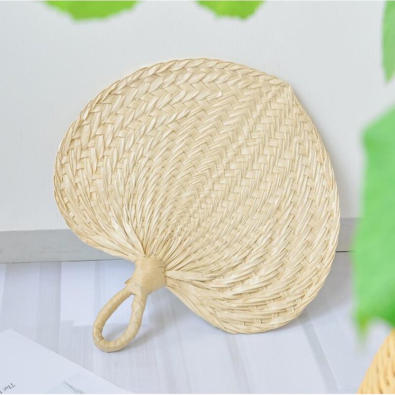 Bamboo Raffia Hand Fan Supplier - Natural Color Summer Traditional Chinese