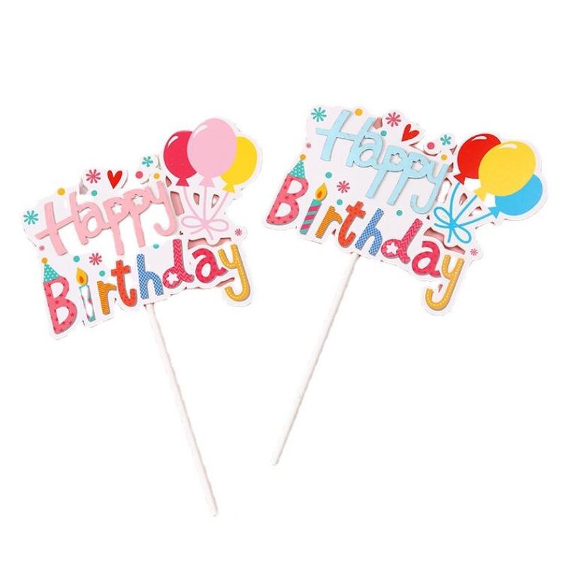 Happy Birthday Cake Topper Supplier - Multi Colors Paper for Baby First
