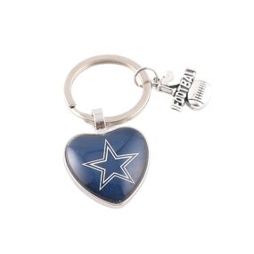 NFL Keychains Supplier - Bulk Heart Shape Metal Team Logo