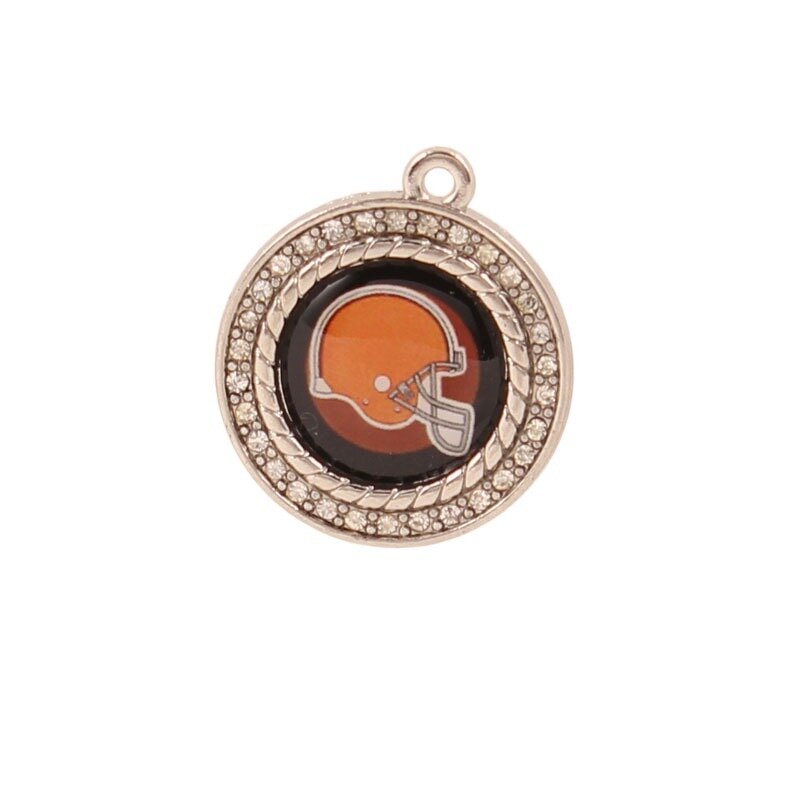 NFL Charms Factory - Custom Round Rhinestone Team Logo Pendant