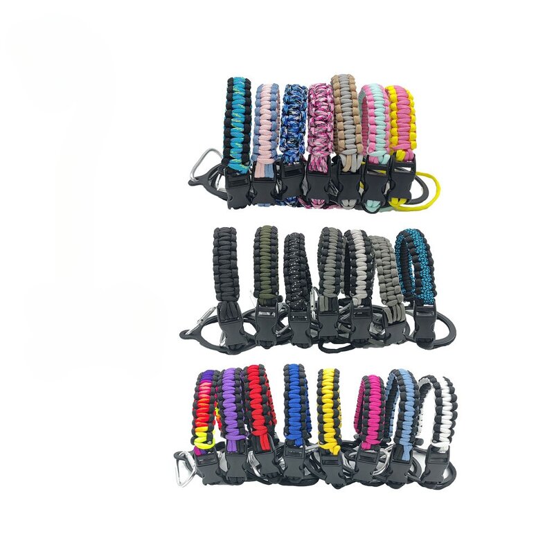 Paracord Bottle Strap Supplier - Wholesale Braided Bracelet with Carabiner