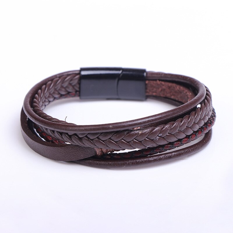 Leather Braided Bracelet Factory - Bulk Simple Woven Bracelet for Men