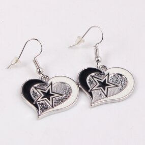 NFL Earrings Manufacturer - Wholesale Peach Heart Enamel Team Charms