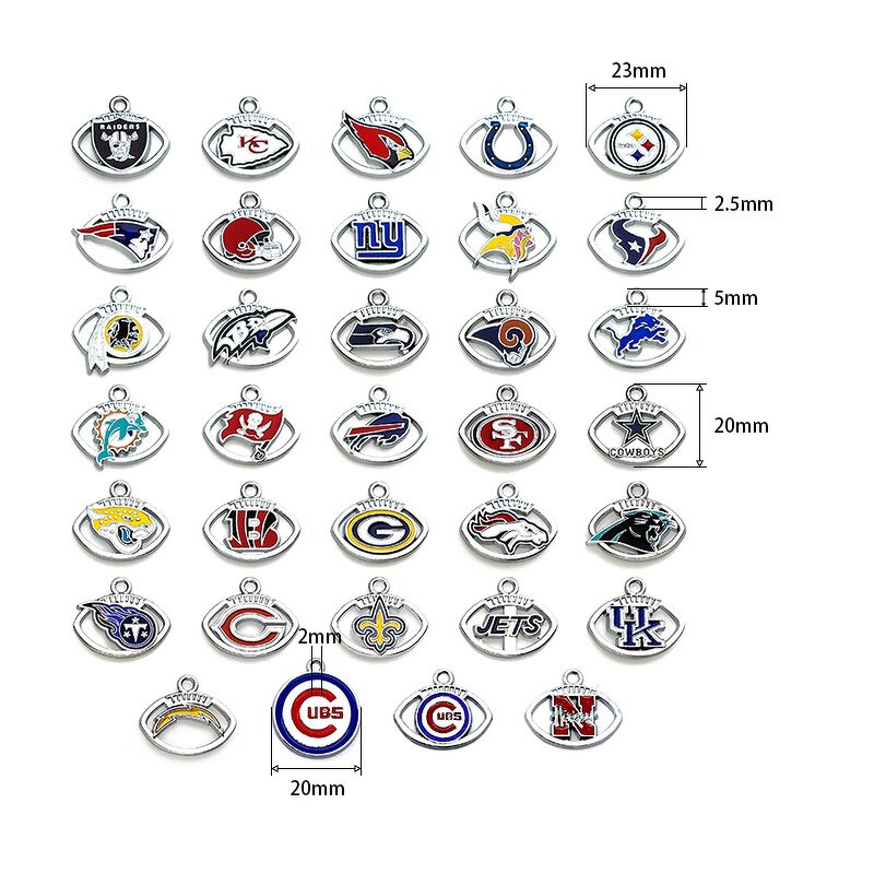 NFL Pendant Supplier - Custom Alloy Drop Team Logo Ornament