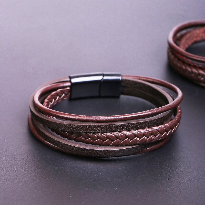 Leather Braided Bracelet Factory - Bulk Simple Woven Bracelet for Men