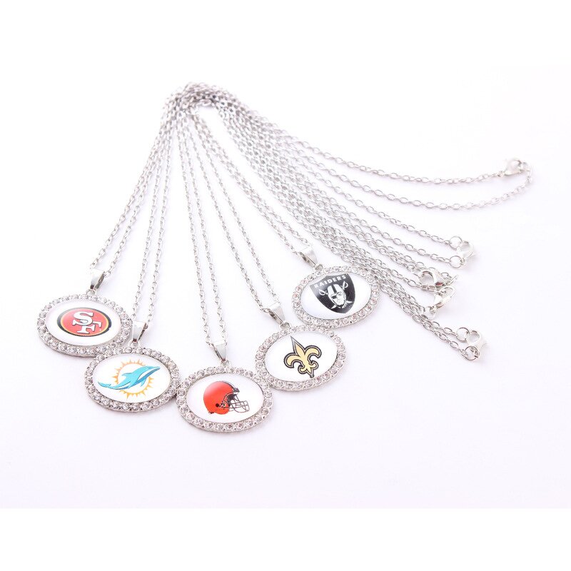 NFL Pendant Factory - Custom Oval Rhinestone Team Logo Charms
