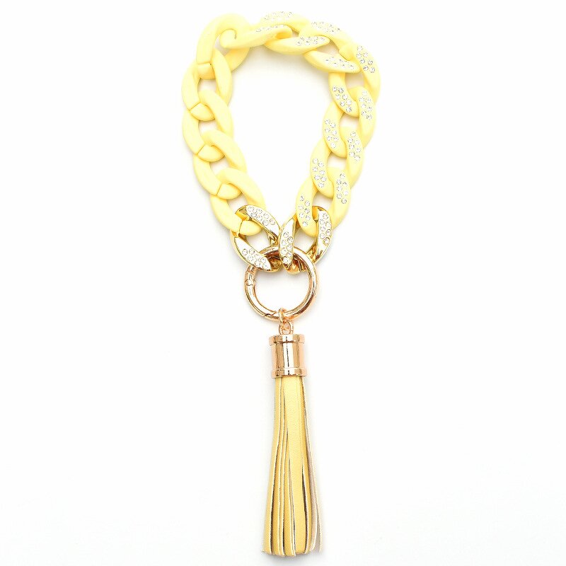 Acrylic Chain Keychain Factory - Custom Rhinestone Tassel Bracelet