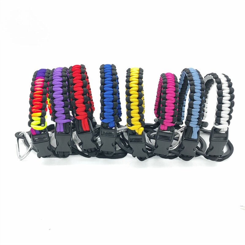 Paracord Bottle Strap Supplier - Wholesale Braided Bracelet with Carabiner