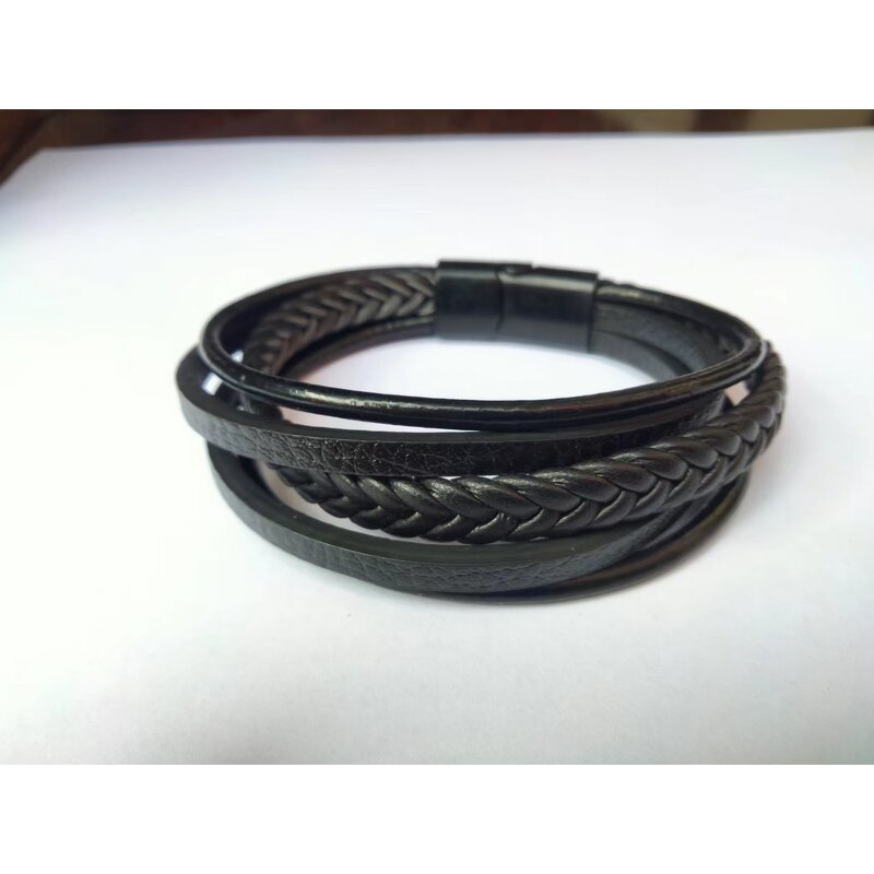 Leather Braided Bracelet Factory - Bulk Simple Woven Bracelet for Men