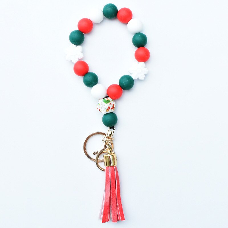 Christmas Tree Keychain Manufacturer - Bulk Silicone Bead Bracelet Gift