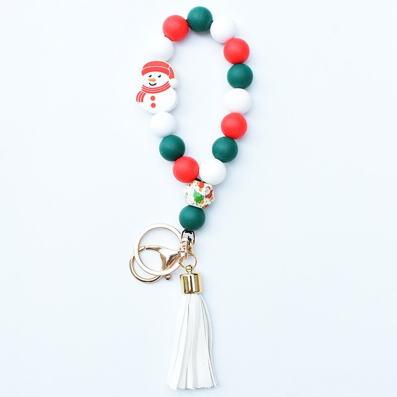 Christmas Tree Keychain Manufacturer - Bulk Silicone Bead Bracelet Gift