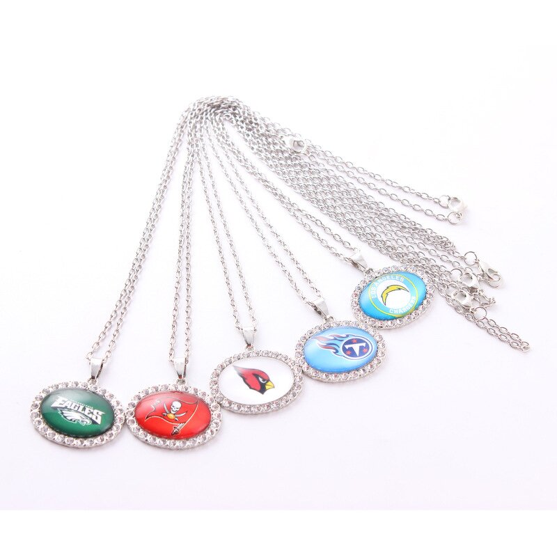 NFL Pendant Factory - Custom Oval Rhinestone Team Logo Charms