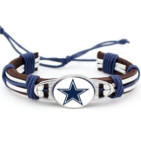 NFL Bracelet Manufacturer - Wholesale Leather Adjustable Team Bangle
