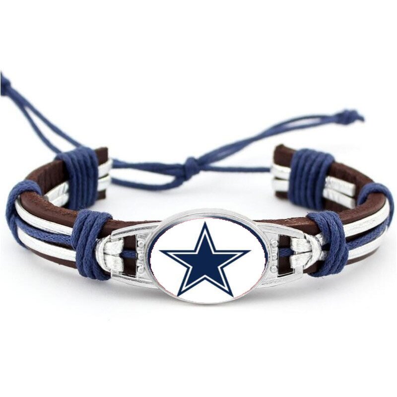 NFL Bracelet Manufacturer - Wholesale Leather Adjustable Team Bangle