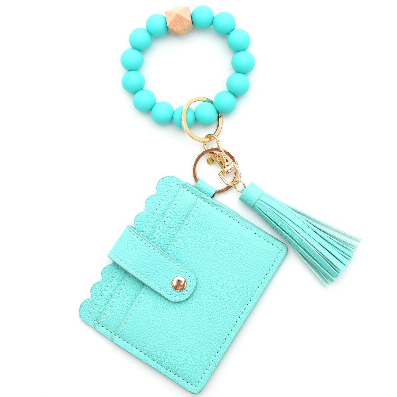 Rubber Bead Bracelet Keychain Supplier - Custom Card Holder Wristlet