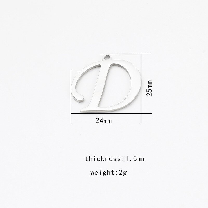 Letter Pendant Keychain Manufacturer - Wholesale A-Z Stainless Steel Charms
