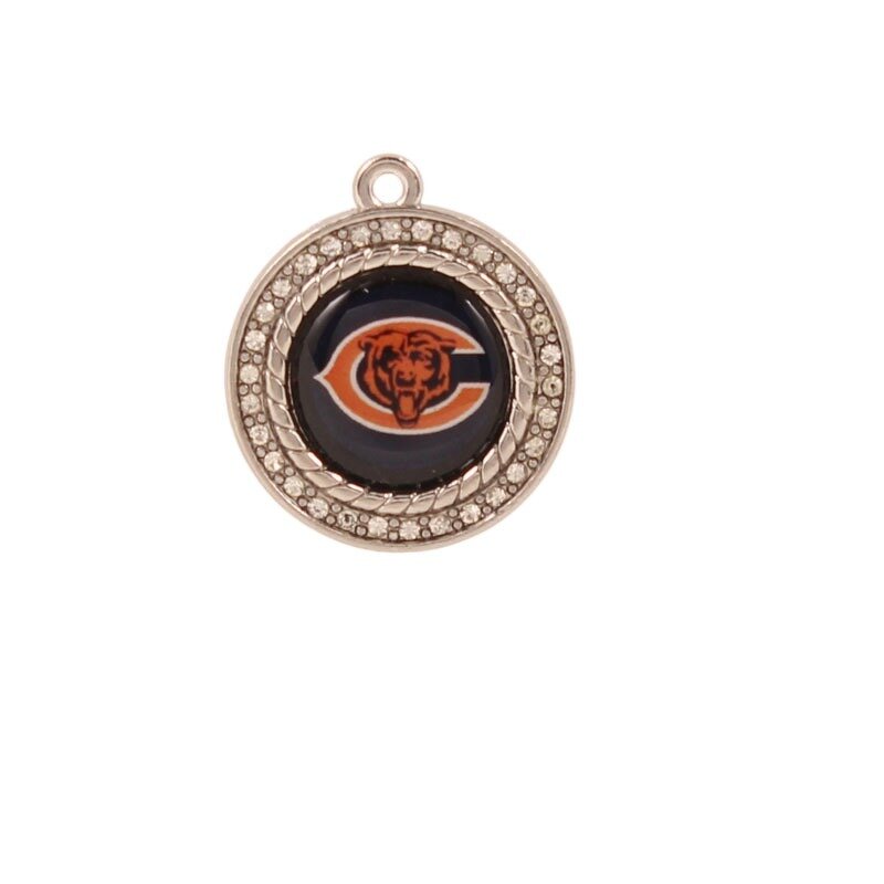 NFL Charms Factory - Custom Round Rhinestone Team Logo Pendant