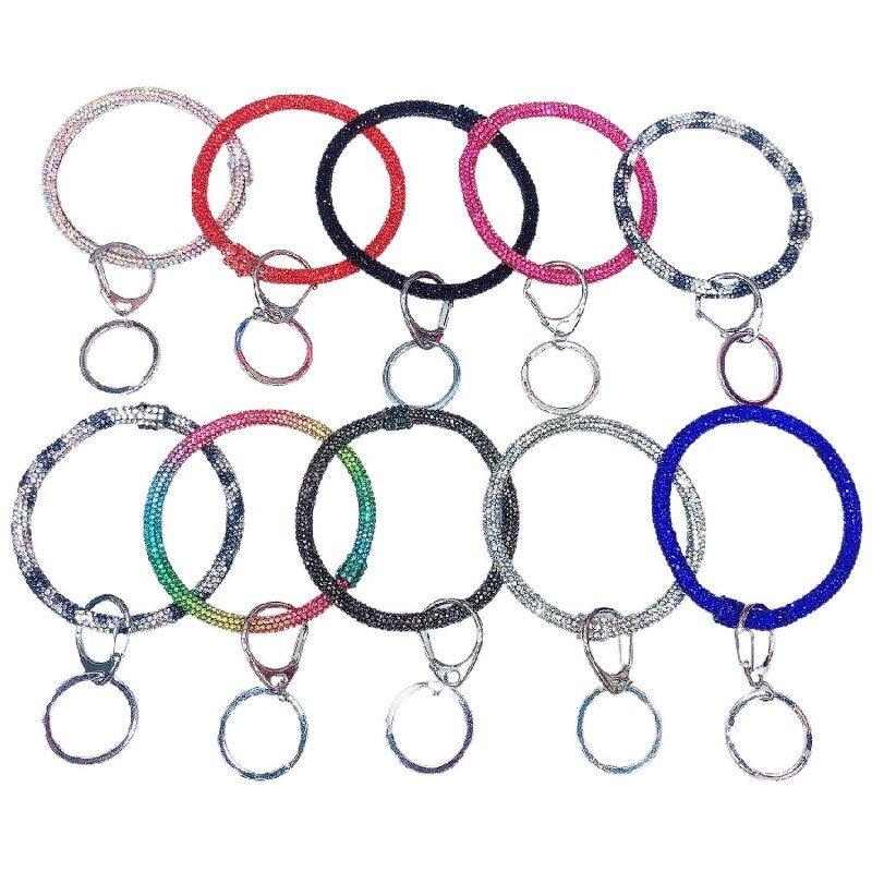 Rhinestone Bracelet Keychain Supplier - Wholesale Sparkling Sports Key Ring