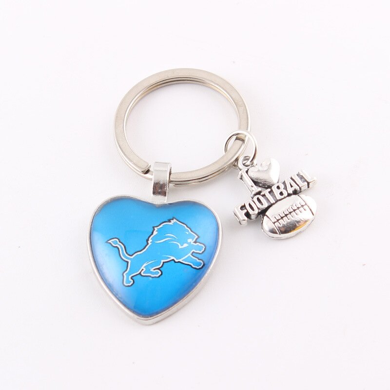 NFL Keychains Supplier - Bulk Heart Shape Metal Team Logo