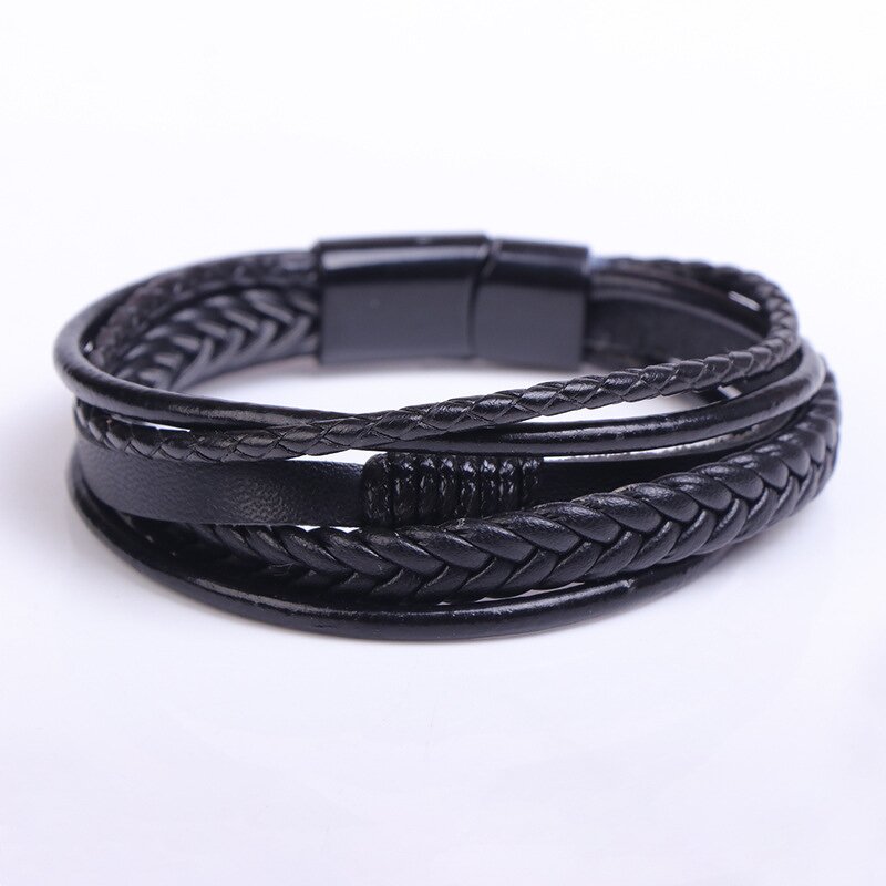 Leather Braided Bracelet Factory - Bulk Simple Woven Bracelet for Men