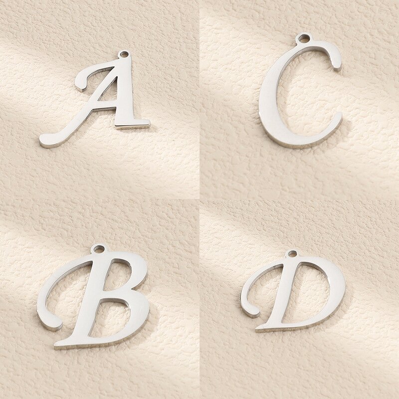 Letter Pendant Keychain Manufacturer - Wholesale A-Z Stainless Steel Charms