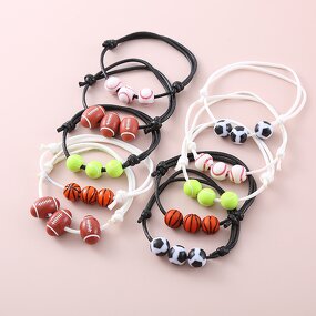 Sports Bracelet Factory - Bulk Wax Line Woven Baseball Tennis Bangle