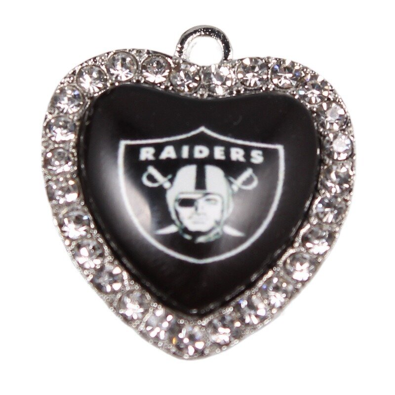 NFL Charms Manufacturer - Custom Heart Rhinestone Team Logo Pendant