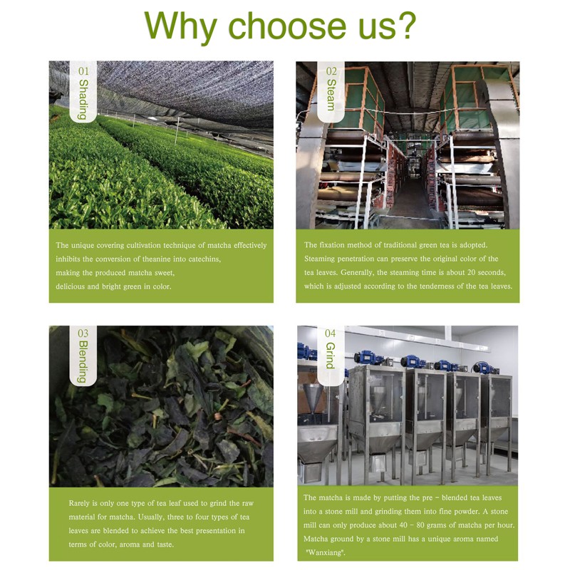 EU Standard Matcha Powder OEM Package Top 100% Pure Natural Organic Green Tea Powder Factory Directly Sale Ceremonial Grade