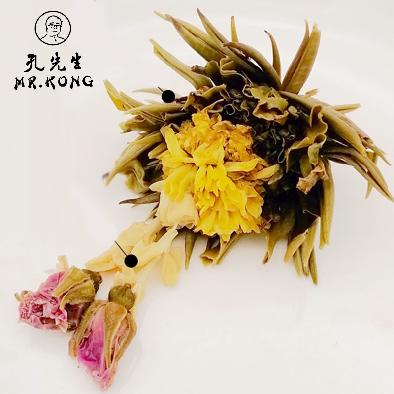 New Craft Compressed Jasmine Artistic Blooming Tea ISO9001 Certified Organic Flowering Skin Beauty Tea Bag Box Chinese Art