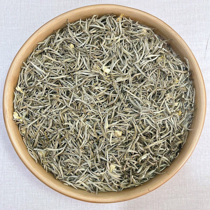 Top Quality Jasmine Green Tea Fragrant Needles Drifting Snow Organic Jasmine Tea with White Bud Jasmine Flavor Tea