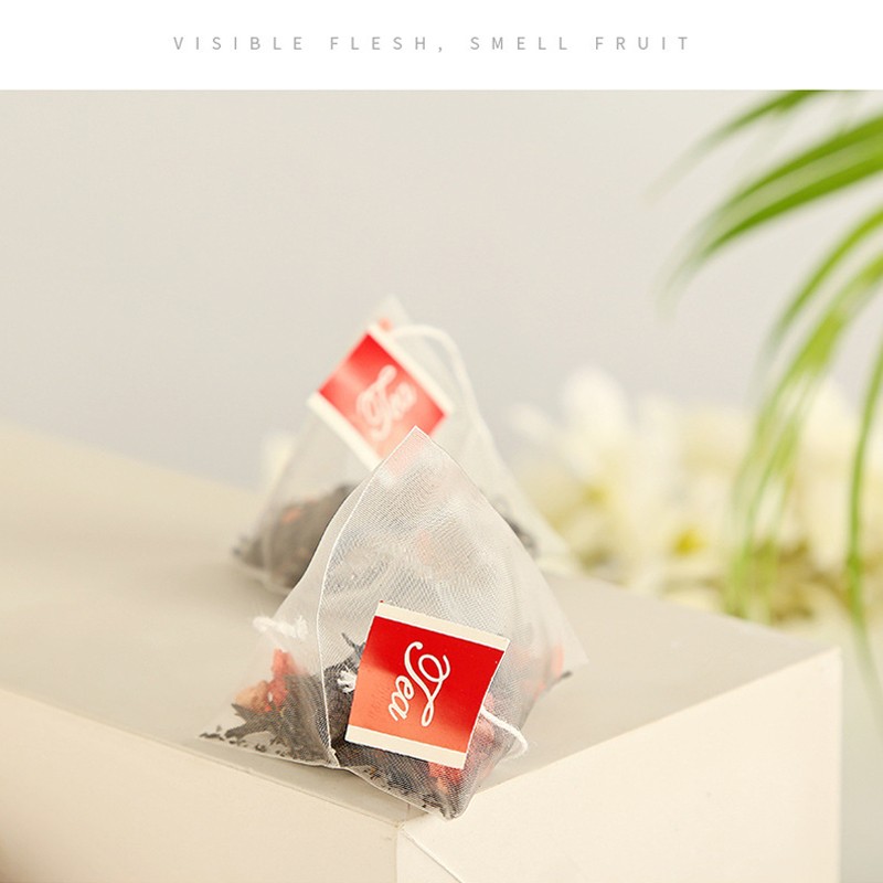 White Peach Oolong Teabags OEM Packaging Free Customized Labels Fruit Flavor Oolong Tea Mixed/blended Pyramid-shaped Tea Bags