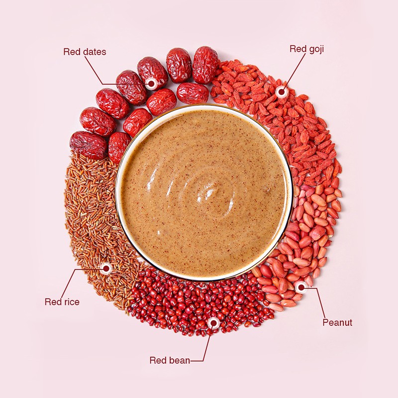 Natural Nourishing Powder Red Date Mixed Chinese Yam Blended Cereal Meal Replacement Powder Instant Nutritional Breakfast Powder
