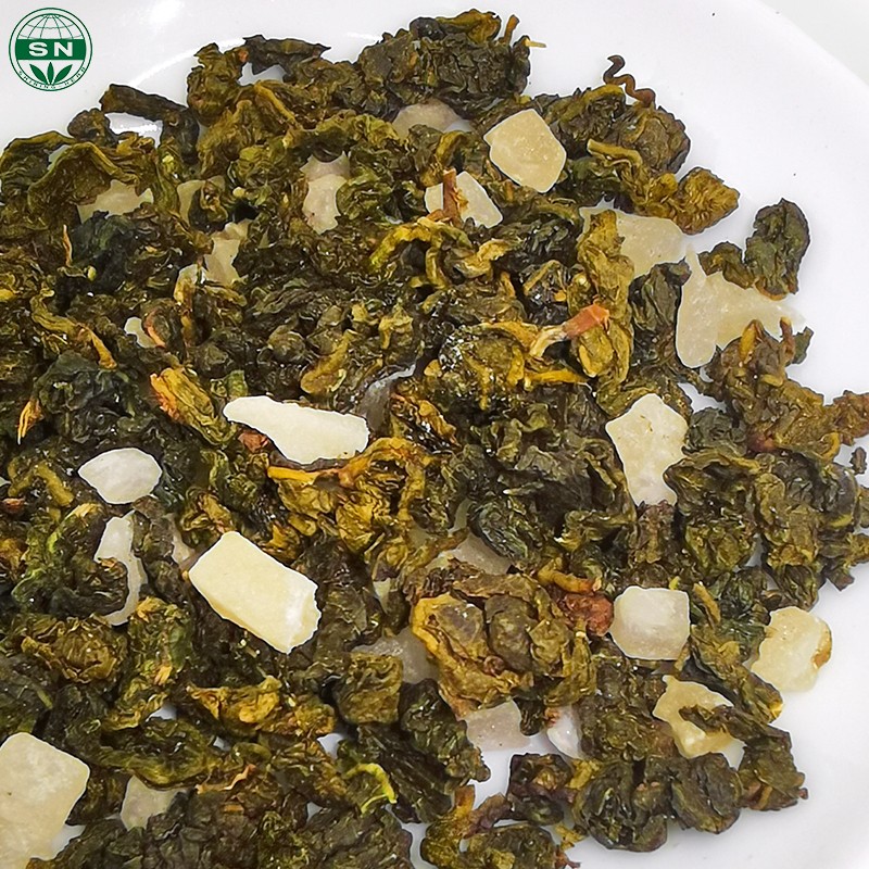 New Age Fruit Flavor Oolong Tea White Peach Blended Loose White Peach Oolong Tea Healthy Box and Bag Packaging
