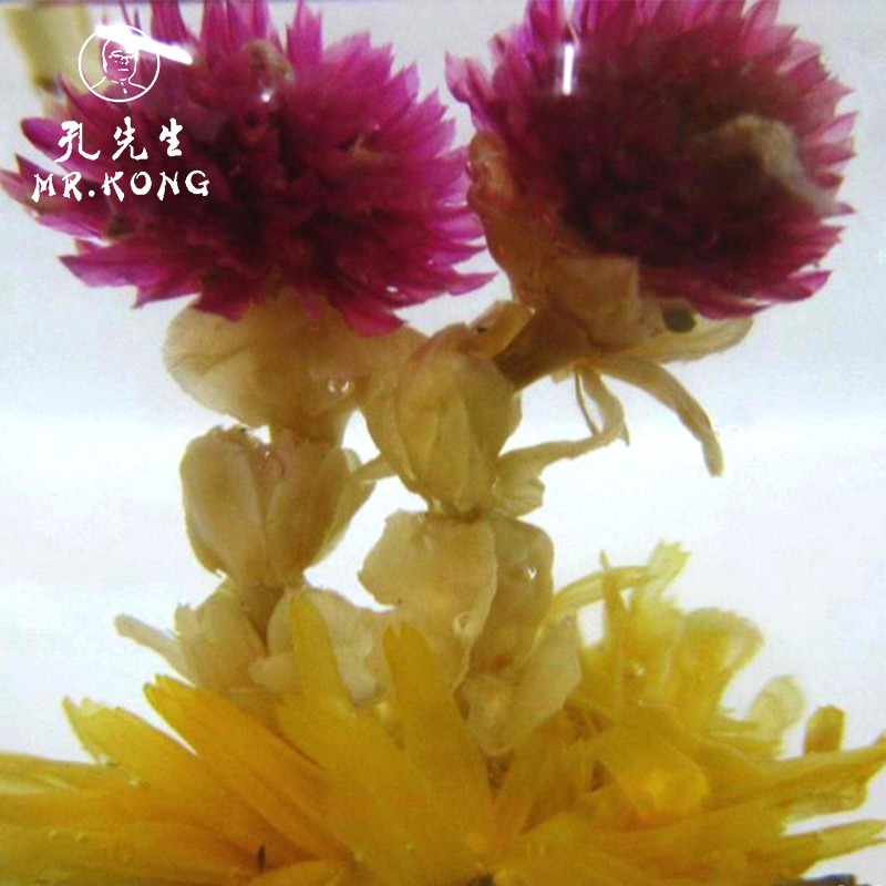 Blended Mini Compressed Tea Ball Blooming Tea Flowering Tea in Random Types Selective Blind Box Packaging with Random Shipping